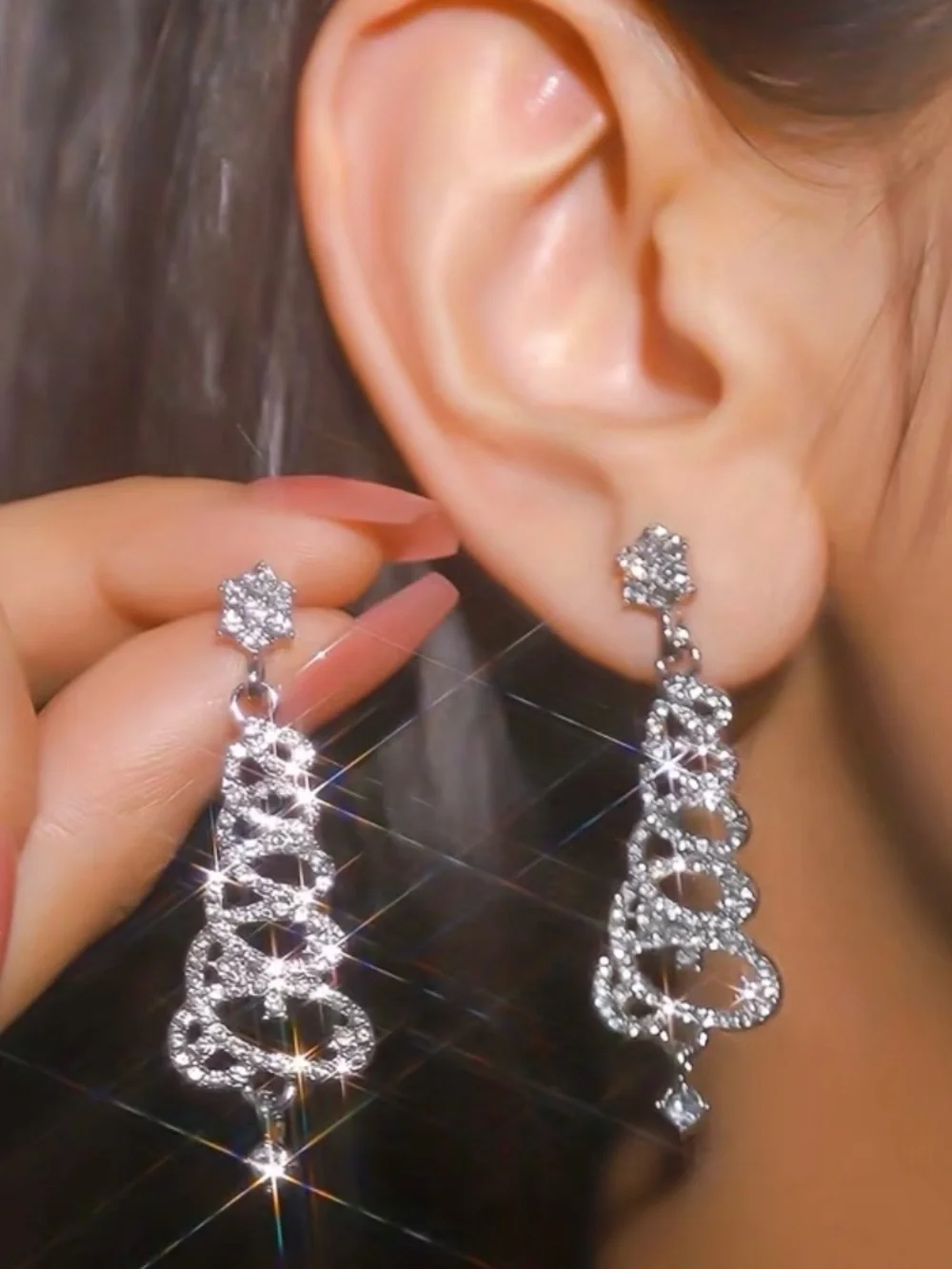 Festive Christmas Tree Drop Earrings - Pick 1 (buy now) - Picture 6 of 12